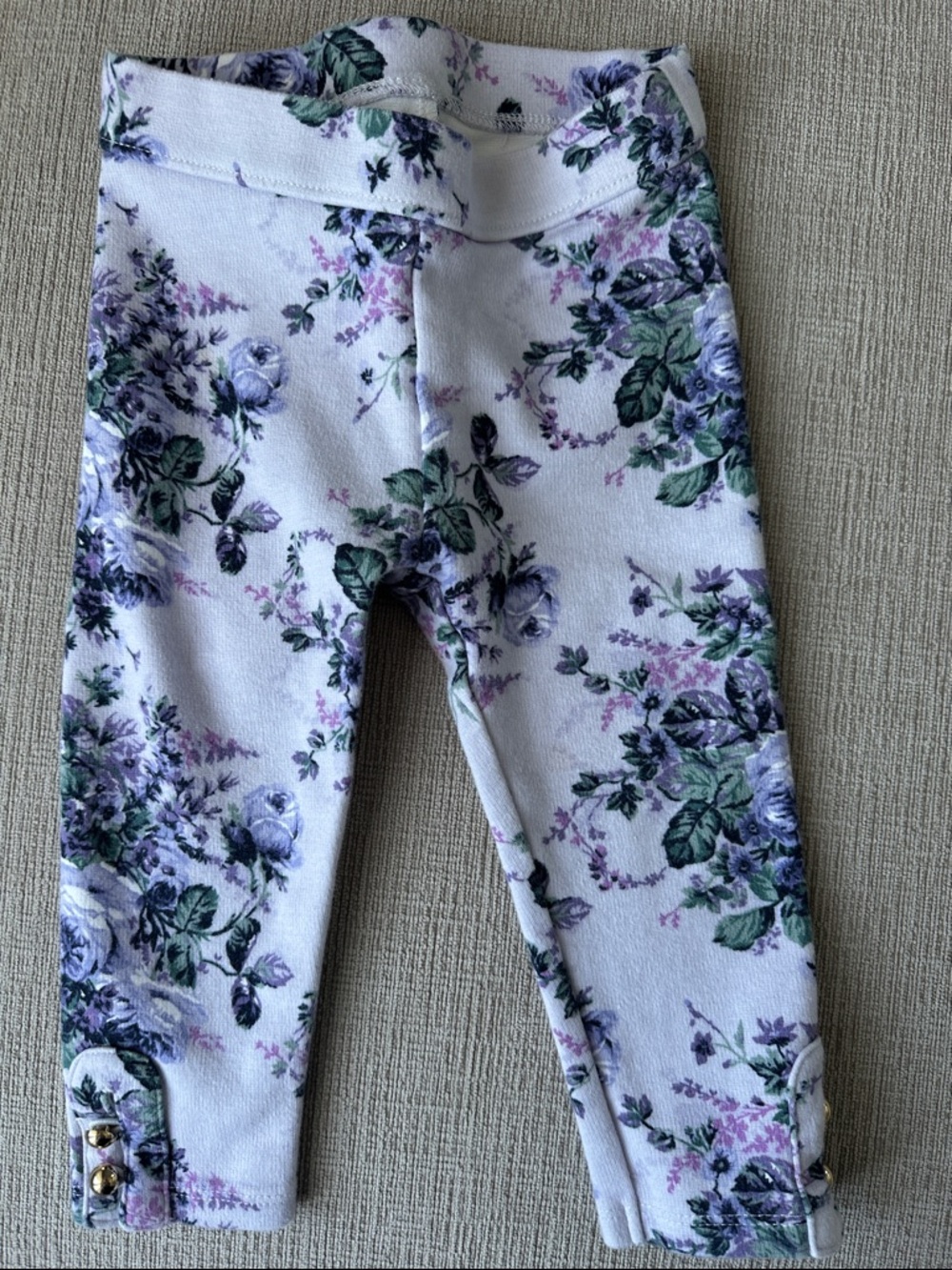 Janie & Jack' Floral Stretch Leggings 12-18M